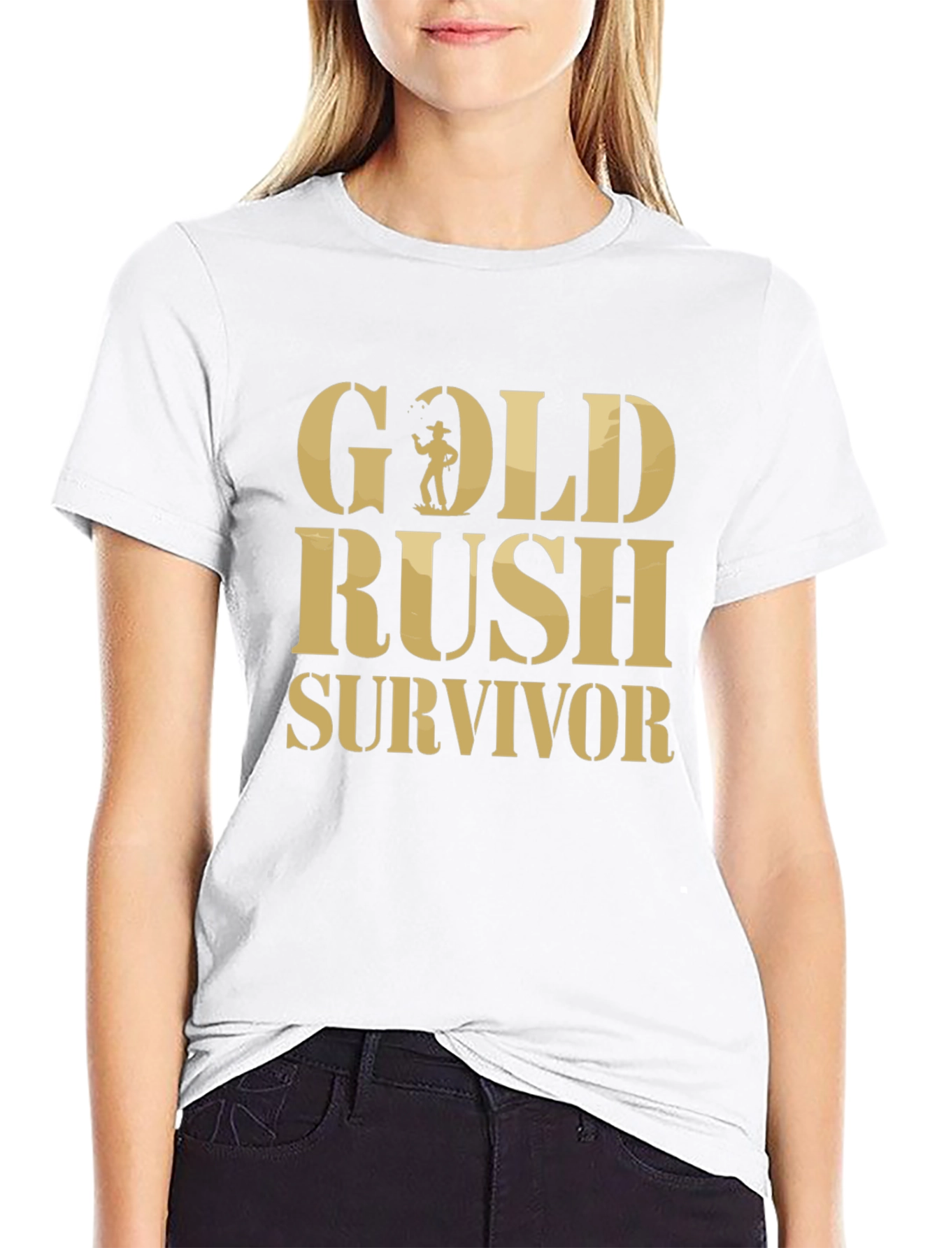 Gold Rush Survivor T-Shirt - Classic Black Tee