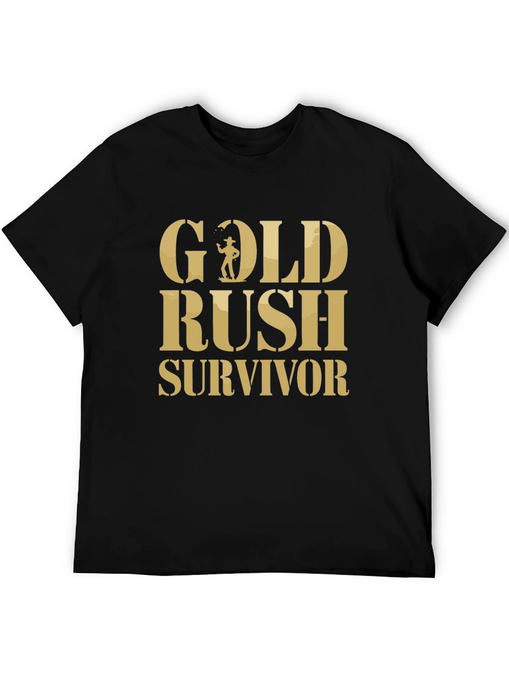 Gold Rush Survivor T-Shirt - Classic Black Tee