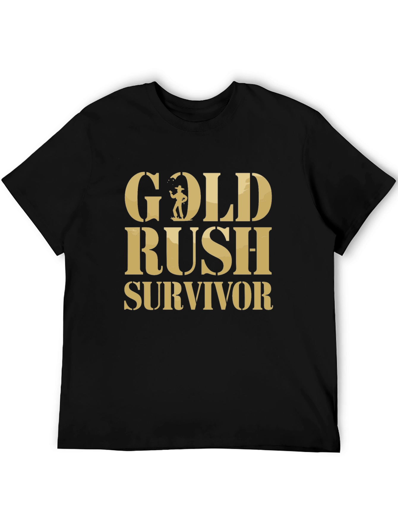 Gold Rush Survivor T-Shirt - Classic Black Tee