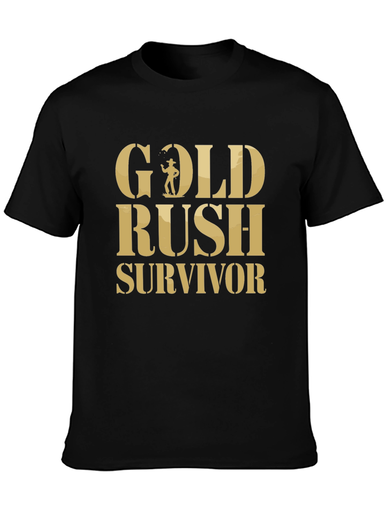 Gold Rush Survivor T-Shirt - Classic Black Tee