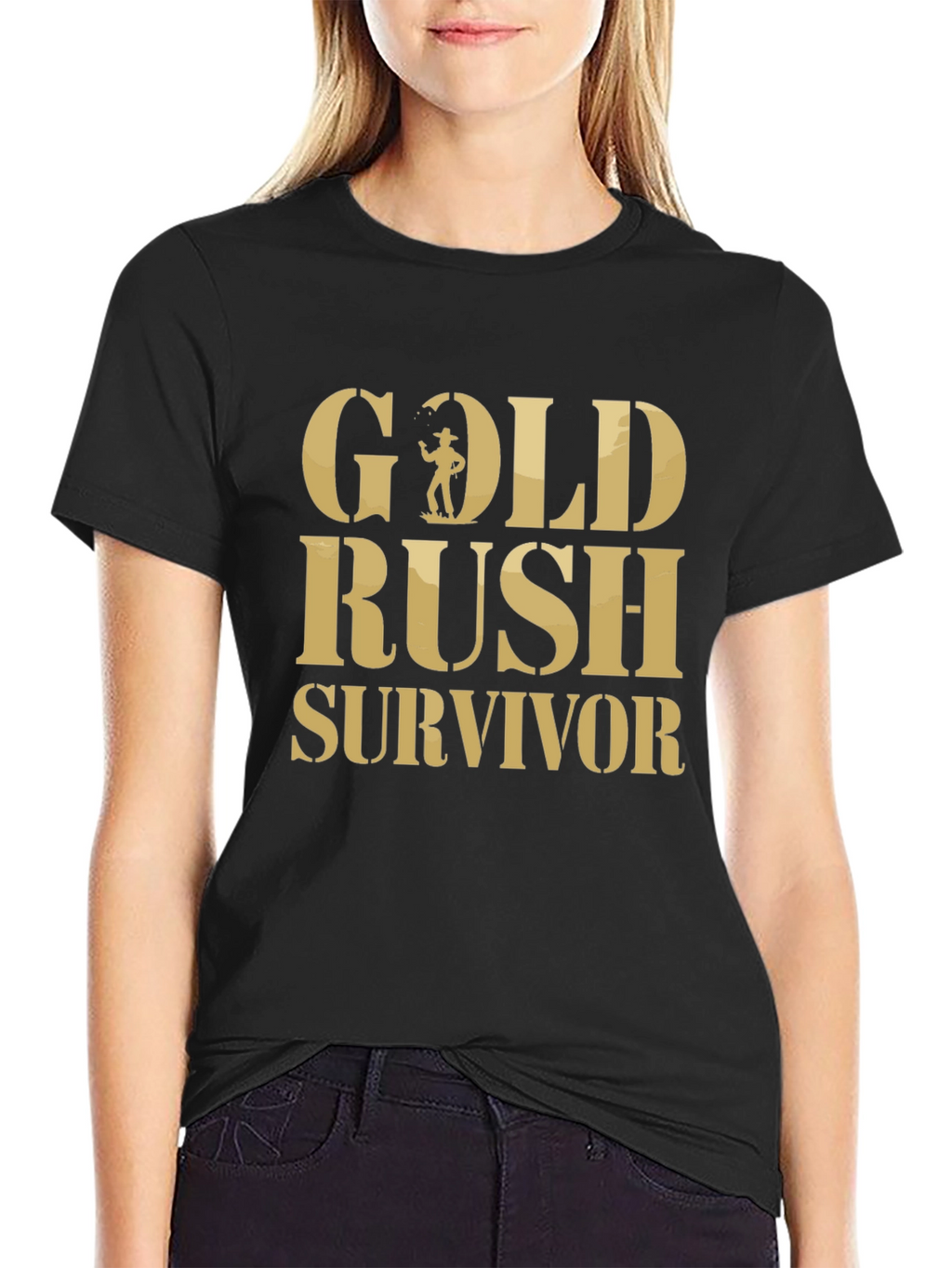 Gold Rush Survivor T-Shirt - Classic Black Tee