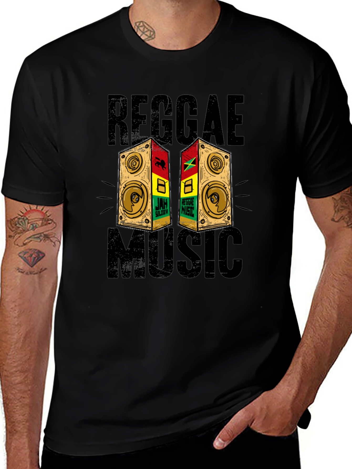 Reggae Music Graphic Print T-Shirt