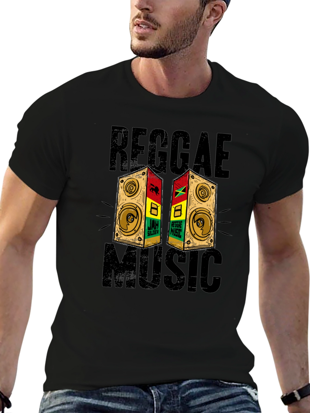 Reggae Music Graphic Print T-Shirt