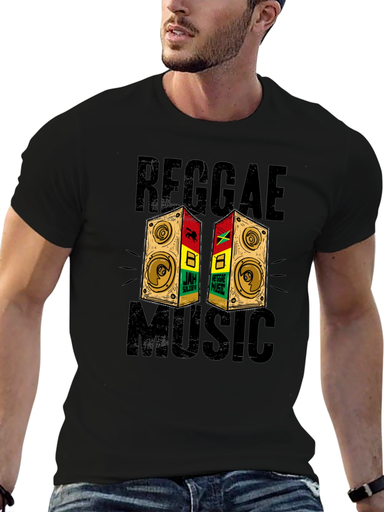 Reggae Music Graphic Print T-Shirt