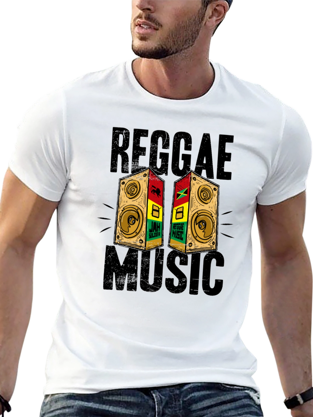 Reggae Music Graphic Print T-Shirt