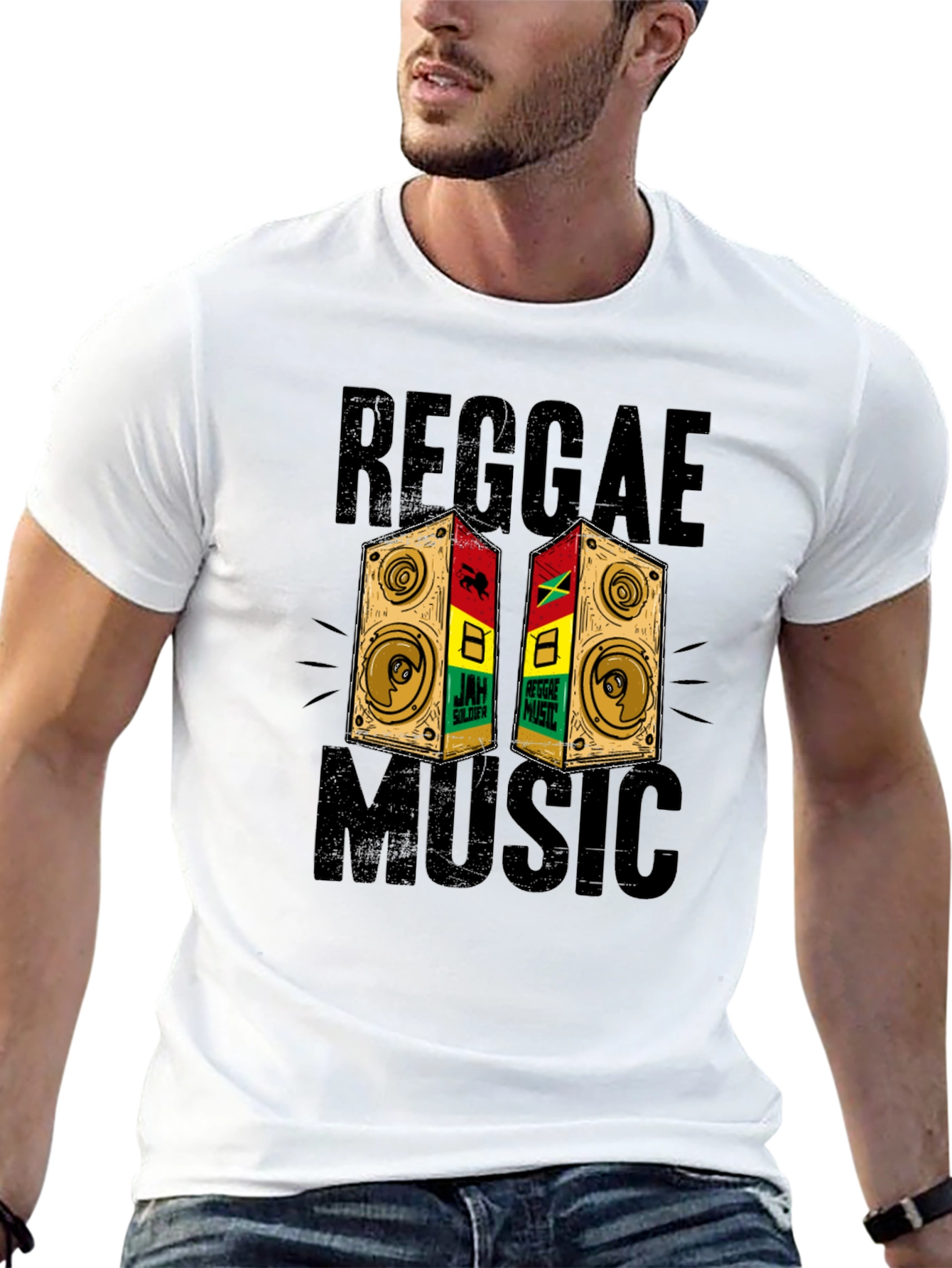 Reggae Music Graphic Print T-Shirt