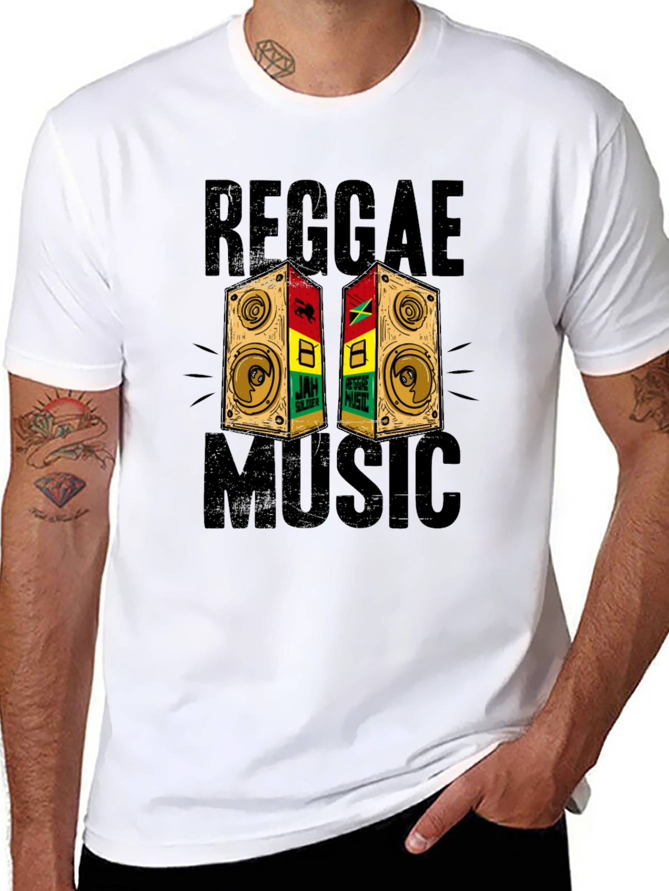 Reggae Music Graphic Print T-Shirt