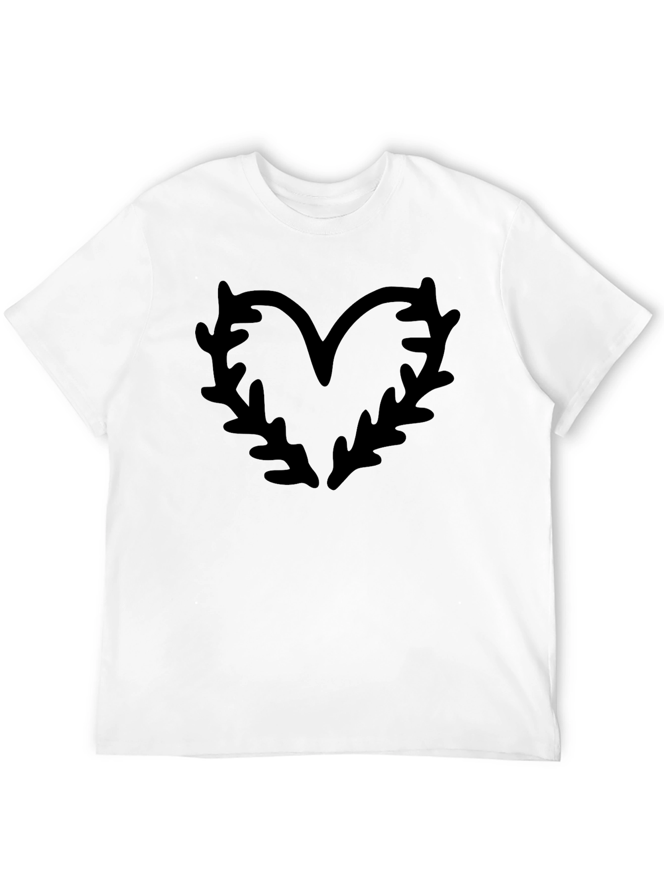 Heart Branch Graphic T-Shirt - Black