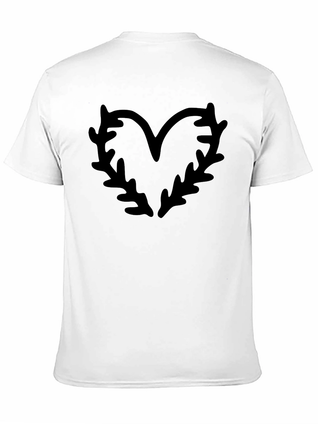 Heart Branch Graphic T-Shirt - Black
