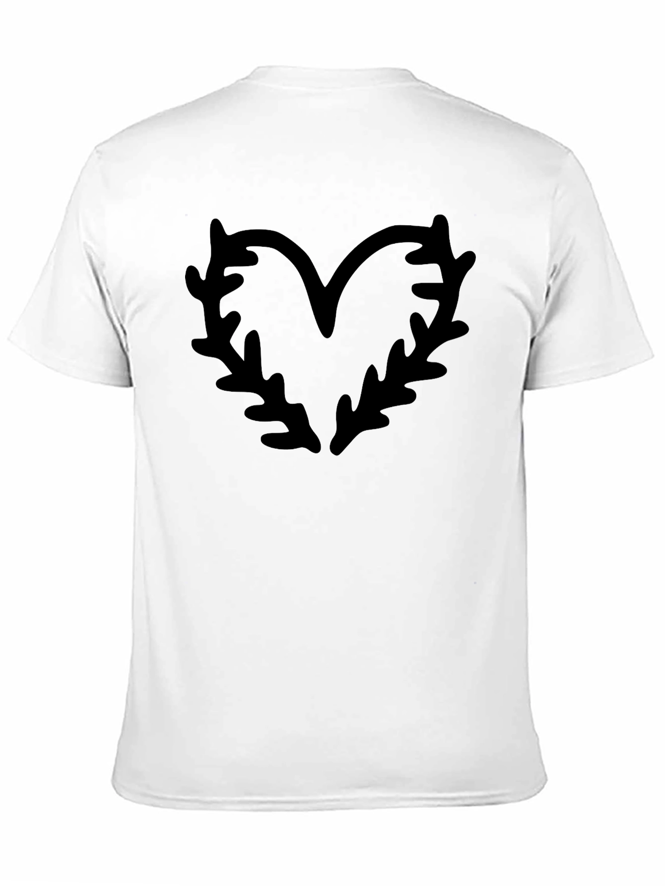 Heart Branch Graphic T-Shirt - Black