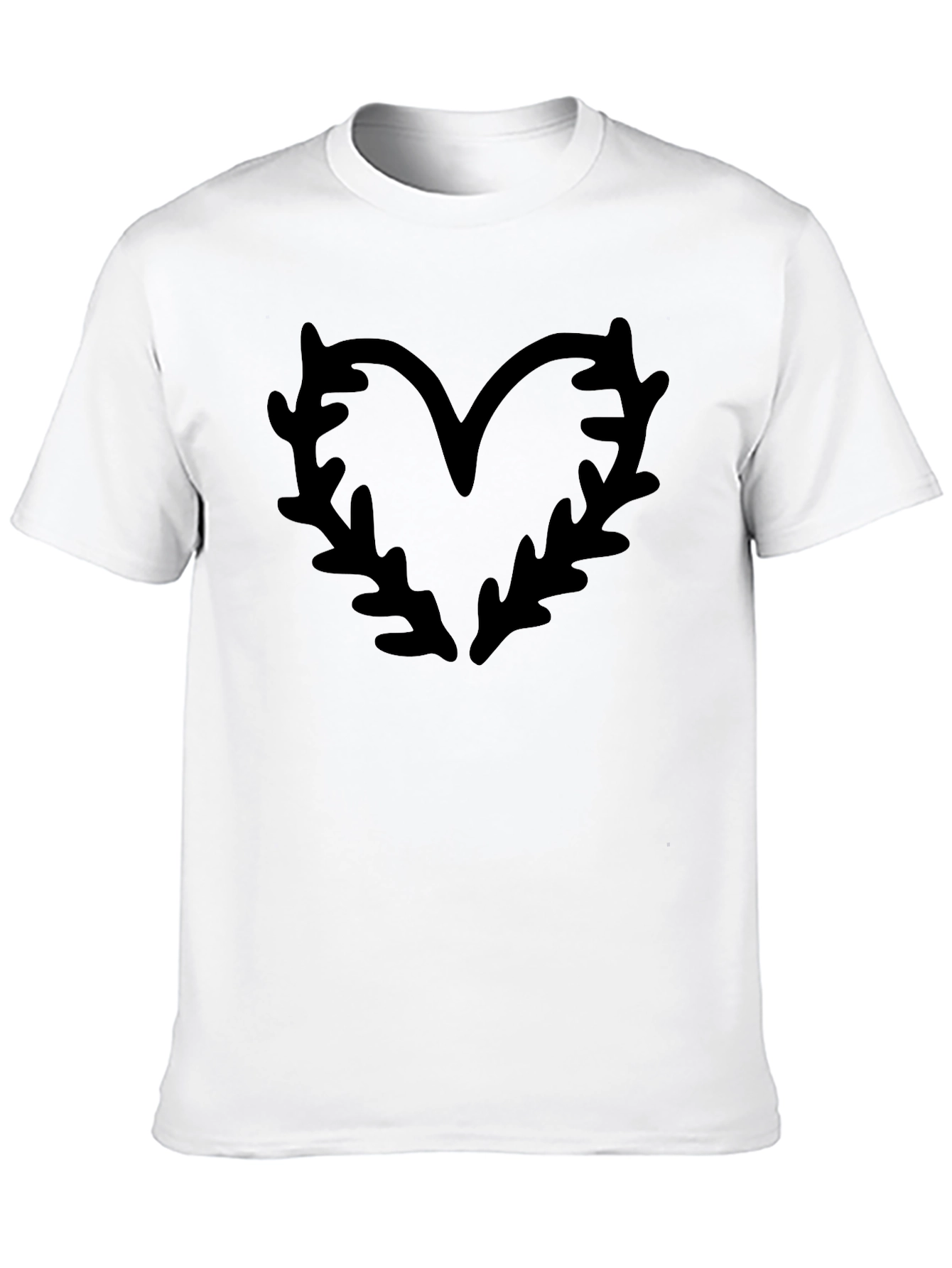 Heart Branch Graphic T-Shirt - Black