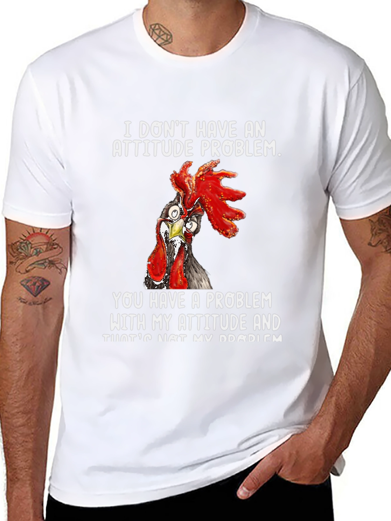 Attitude Problem Chicken Graphic T-Shirt