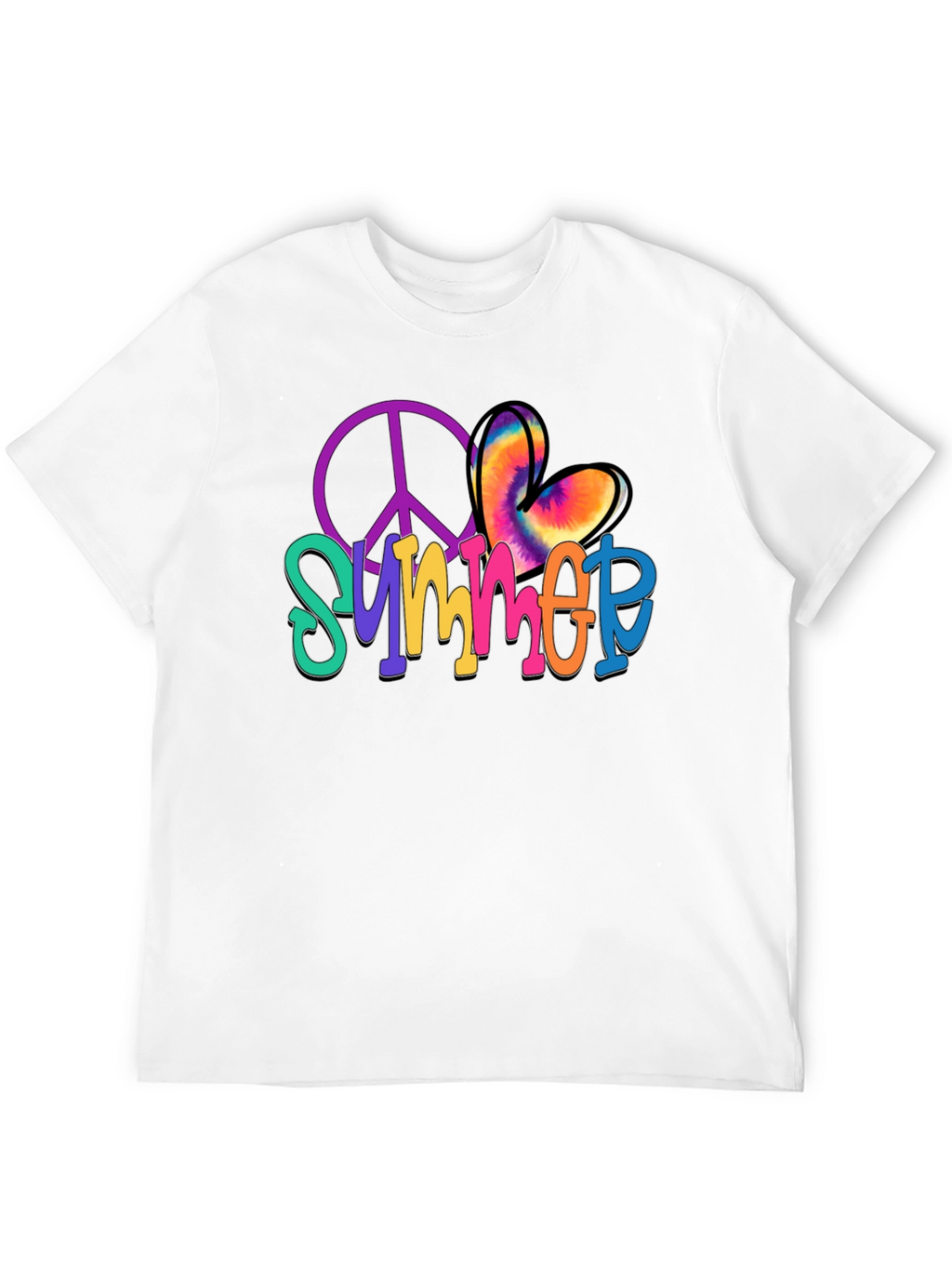 Summer Peace Sign Heart T-Shirt