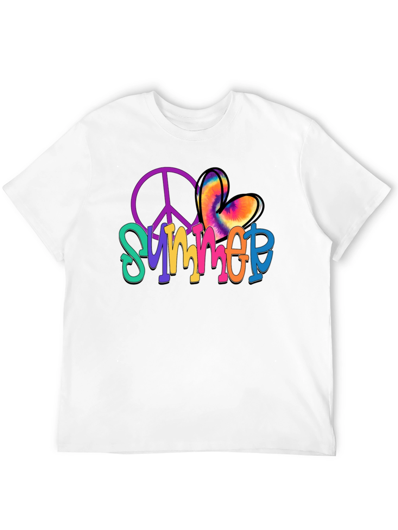 Summer Peace Sign Heart T-Shirt