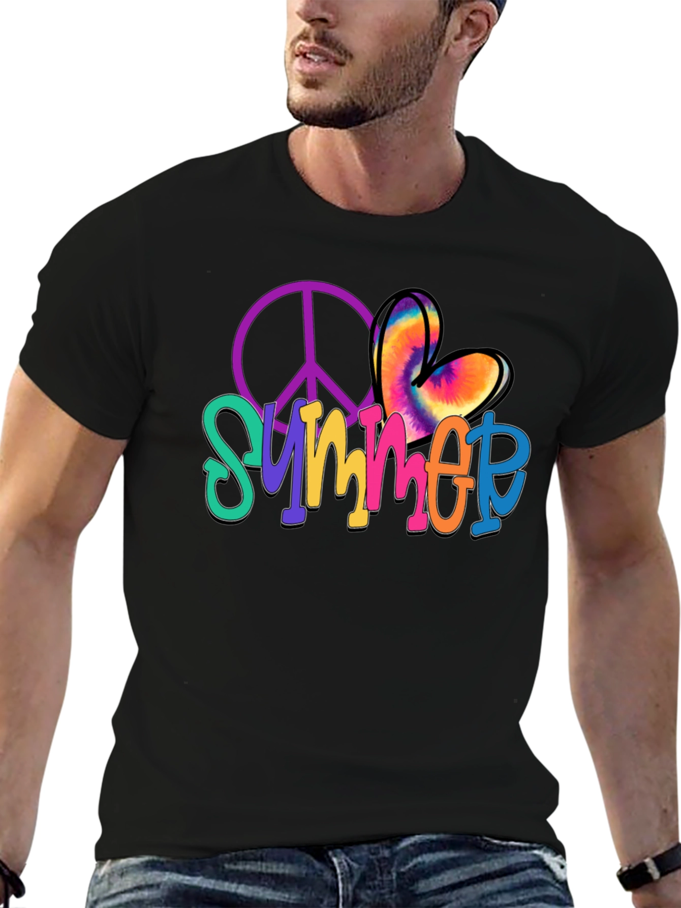 Summer Peace Sign Heart T-Shirt