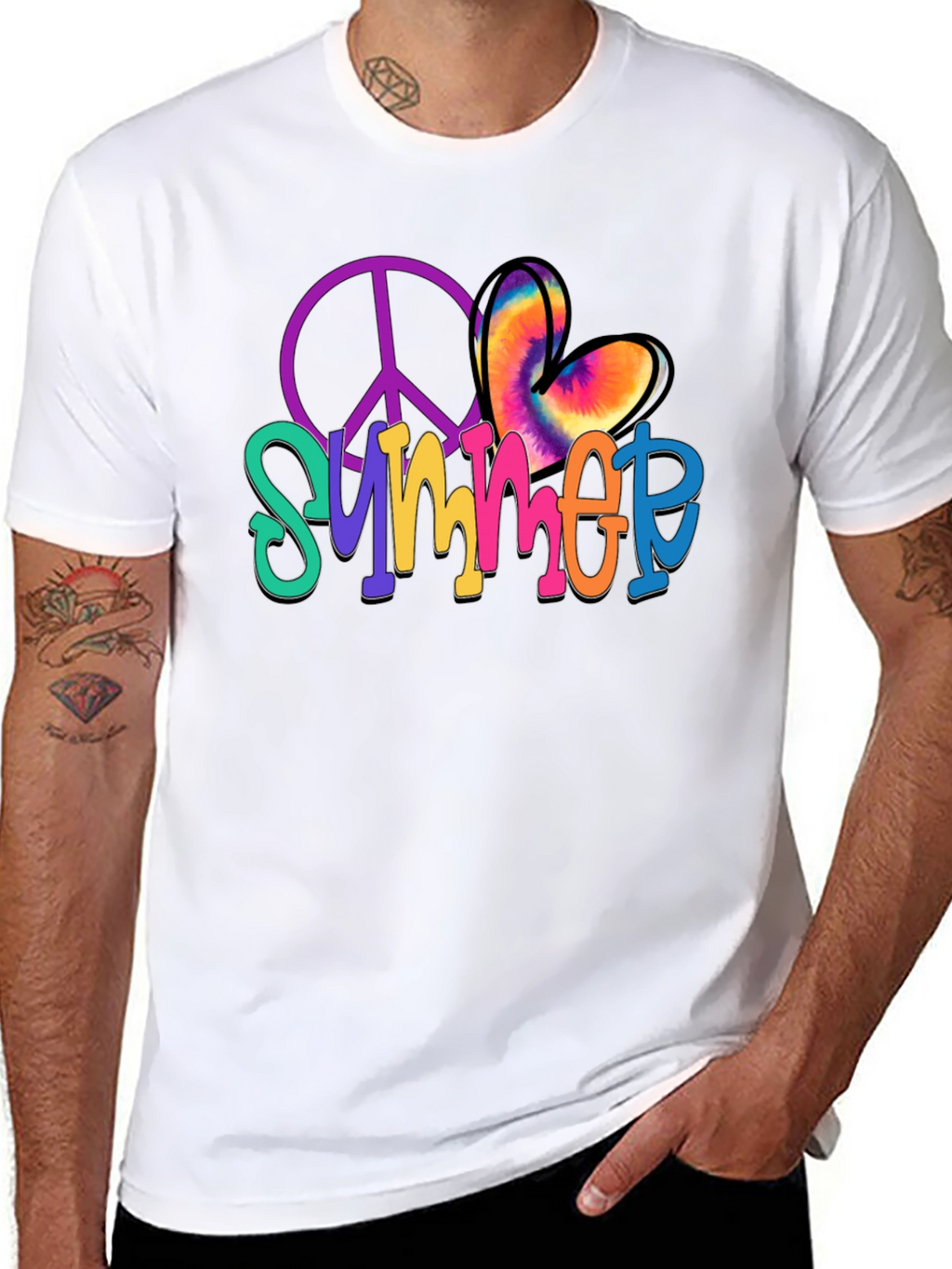 Summer Peace Sign Heart T-Shirt