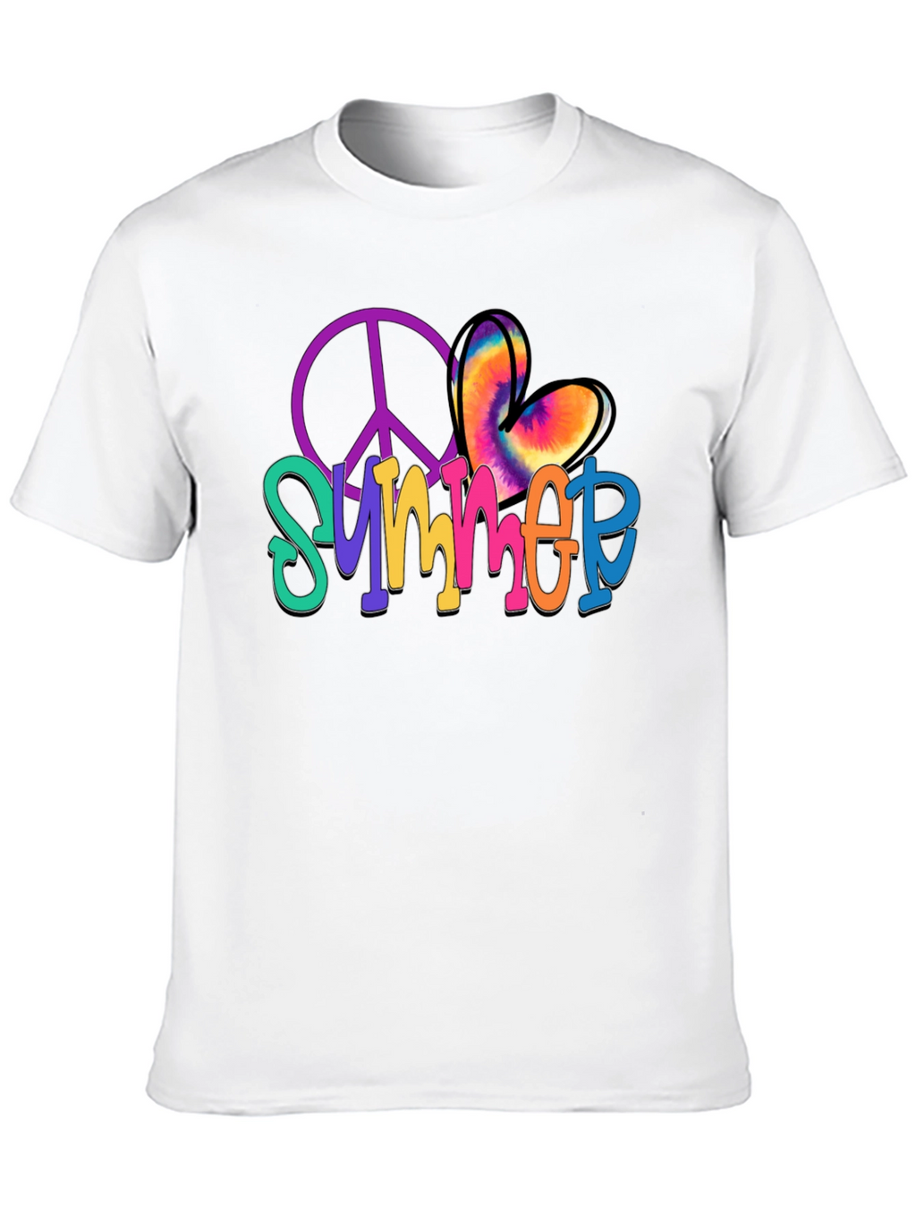 Summer Peace Sign Heart T-Shirt