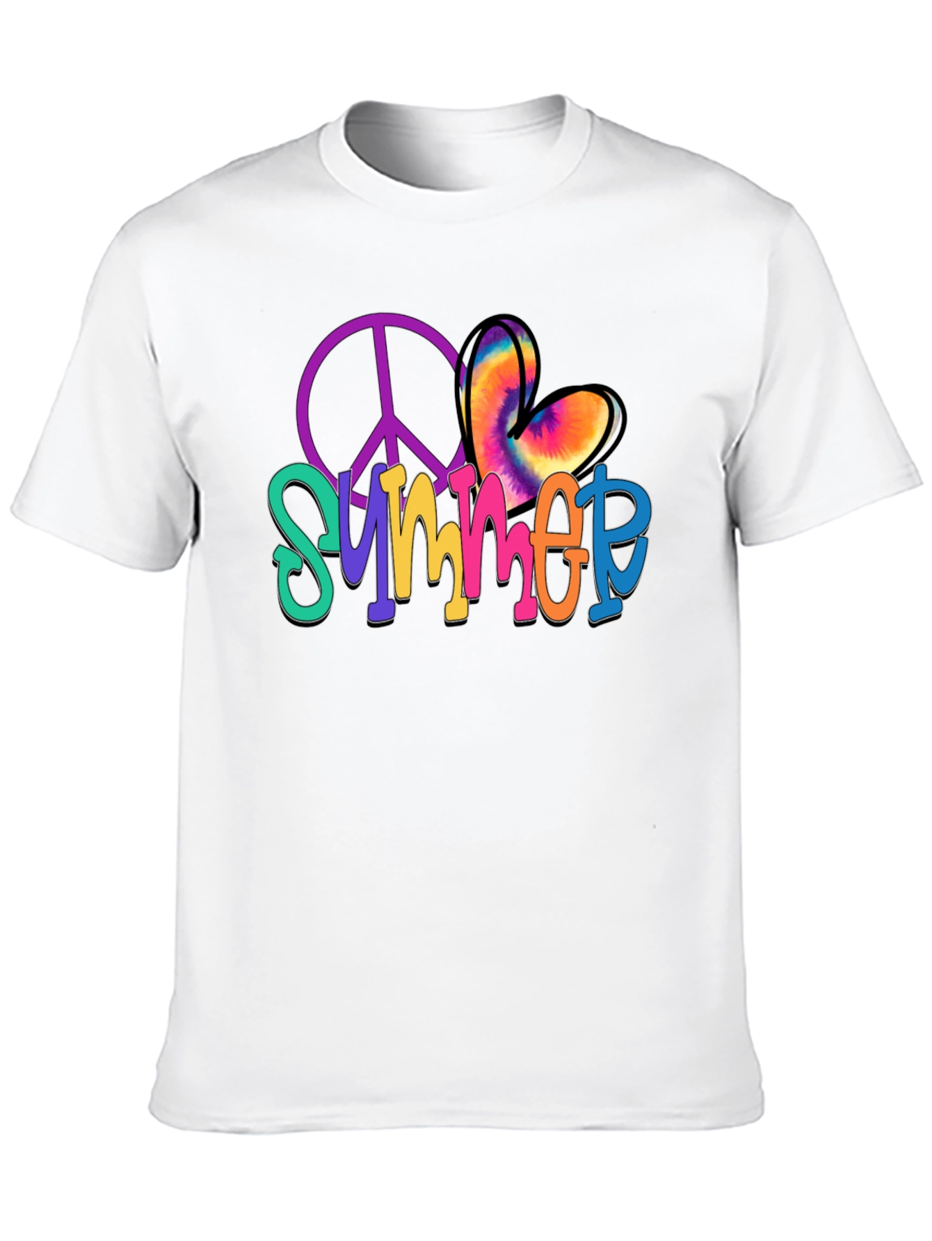 Summer Peace Sign Heart T-Shirt
