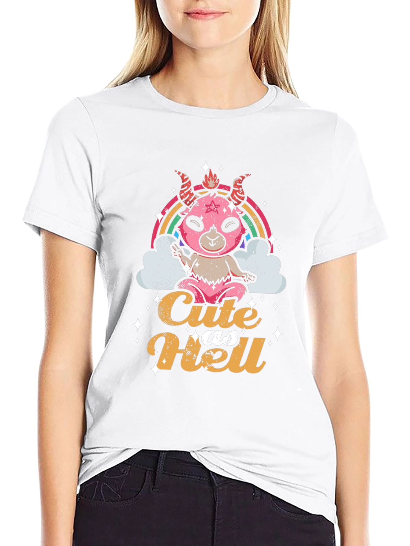Cute as Hell Black T-Shirt