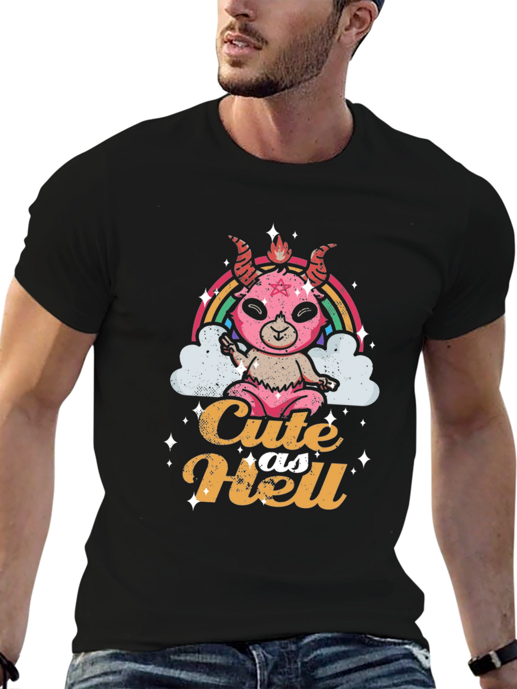 Cute as Hell Black T-Shirt