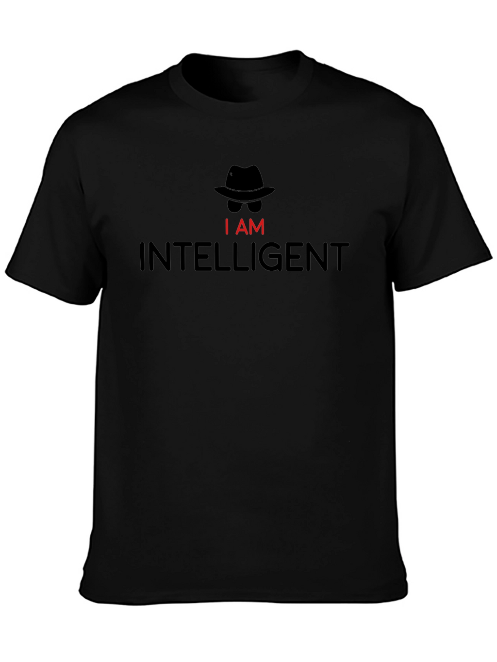 Intelligent Spy Humor Tee - Mens Black T-Shirt