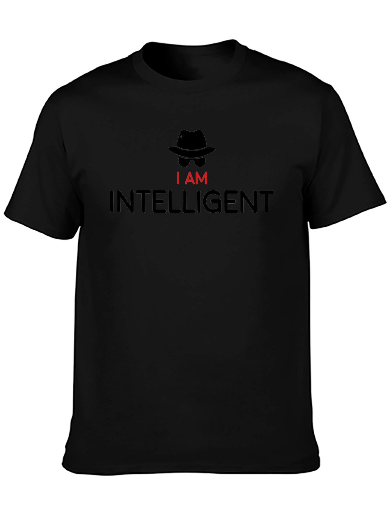 Intelligent Spy Humor Tee - Mens Black T-Shirt