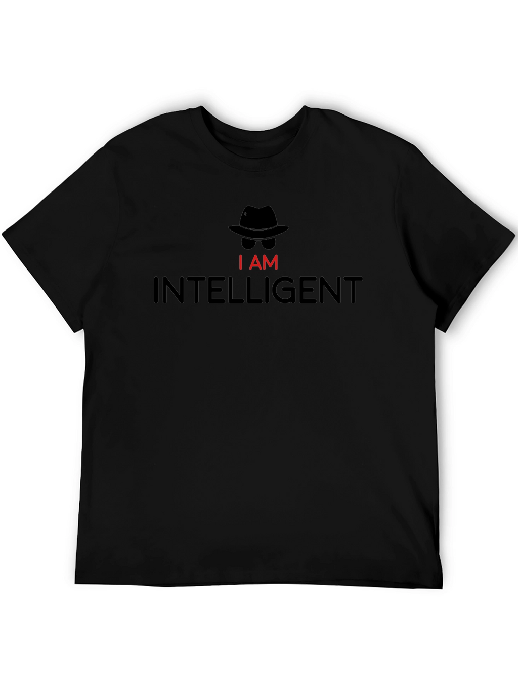 Intelligent Spy Humor Tee - Mens Black T-Shirt