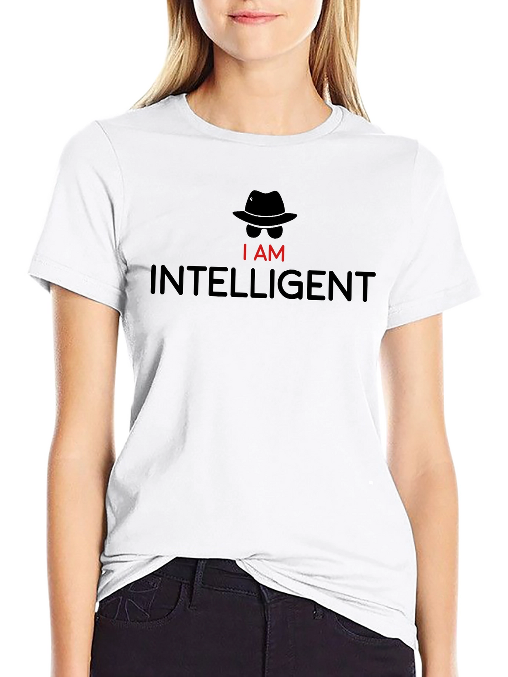 Intelligent Spy Humor Tee - Mens Black T-Shirt