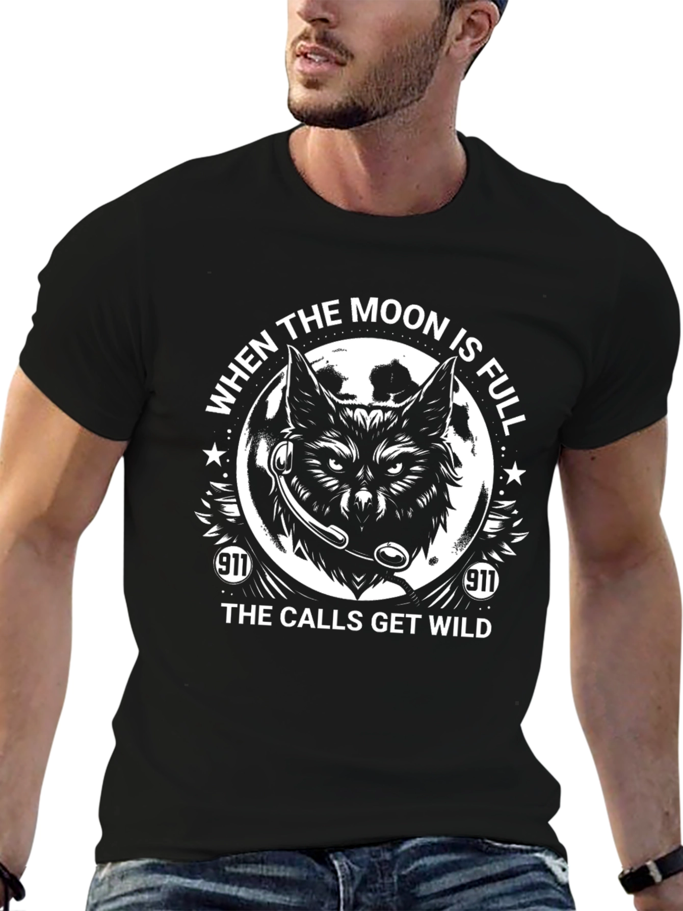 Full Moon 911 Dispatcher T-Shirt - Wild Calls