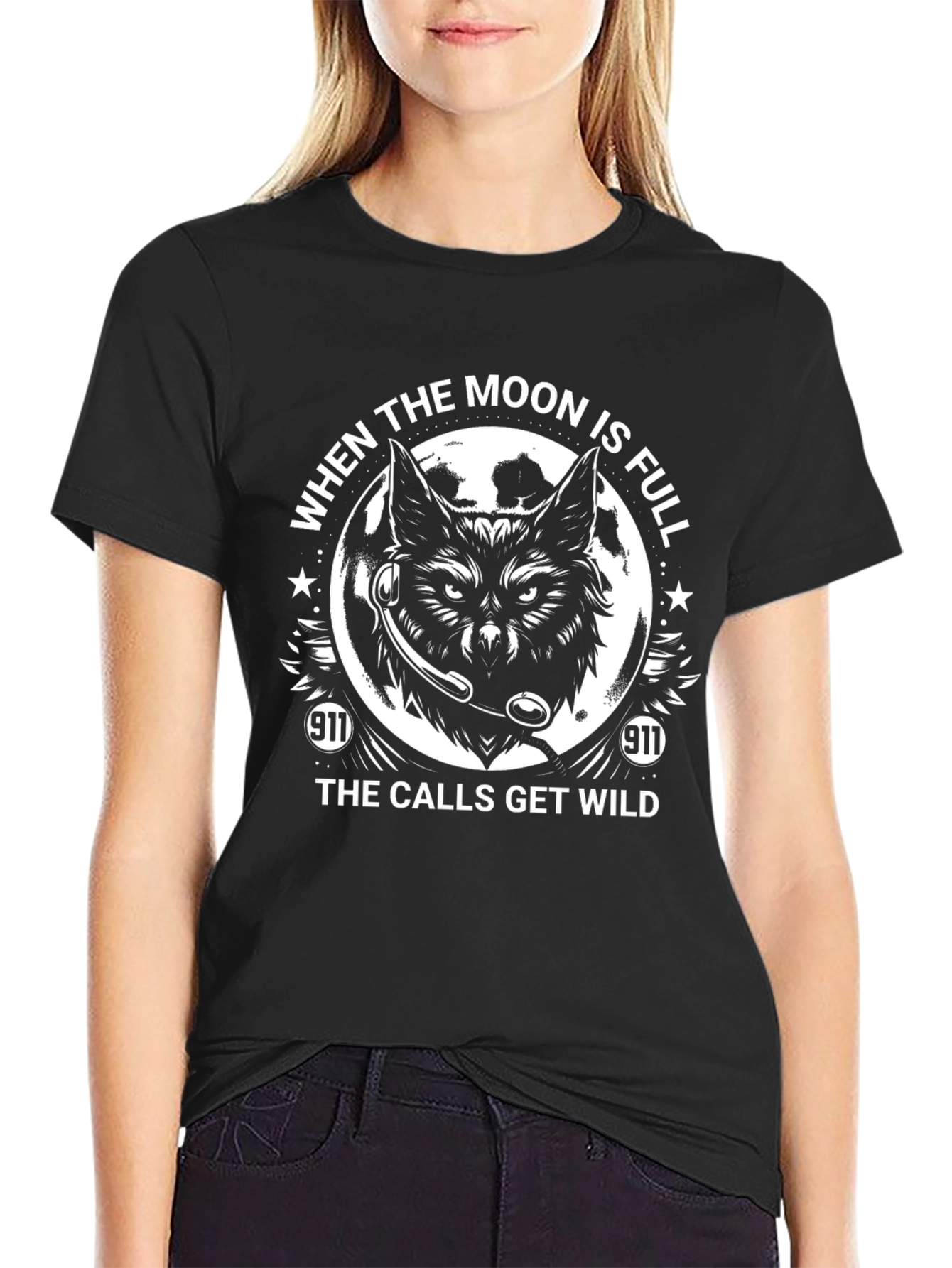 Full Moon 911 Dispatcher T-Shirt - Wild Calls