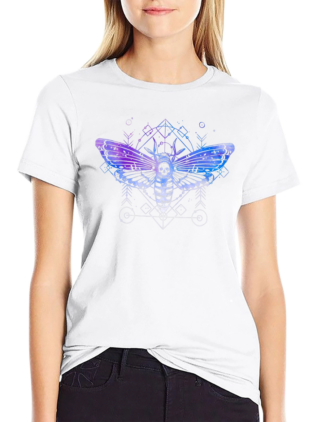 Death Head Moth Graphic T-Shirt - Black