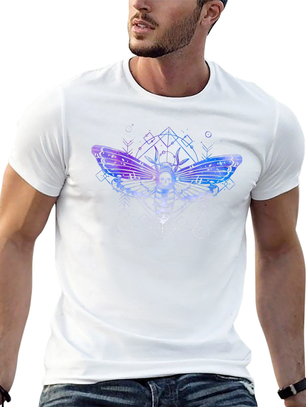 Death Head Moth Graphic T-Shirt - Black