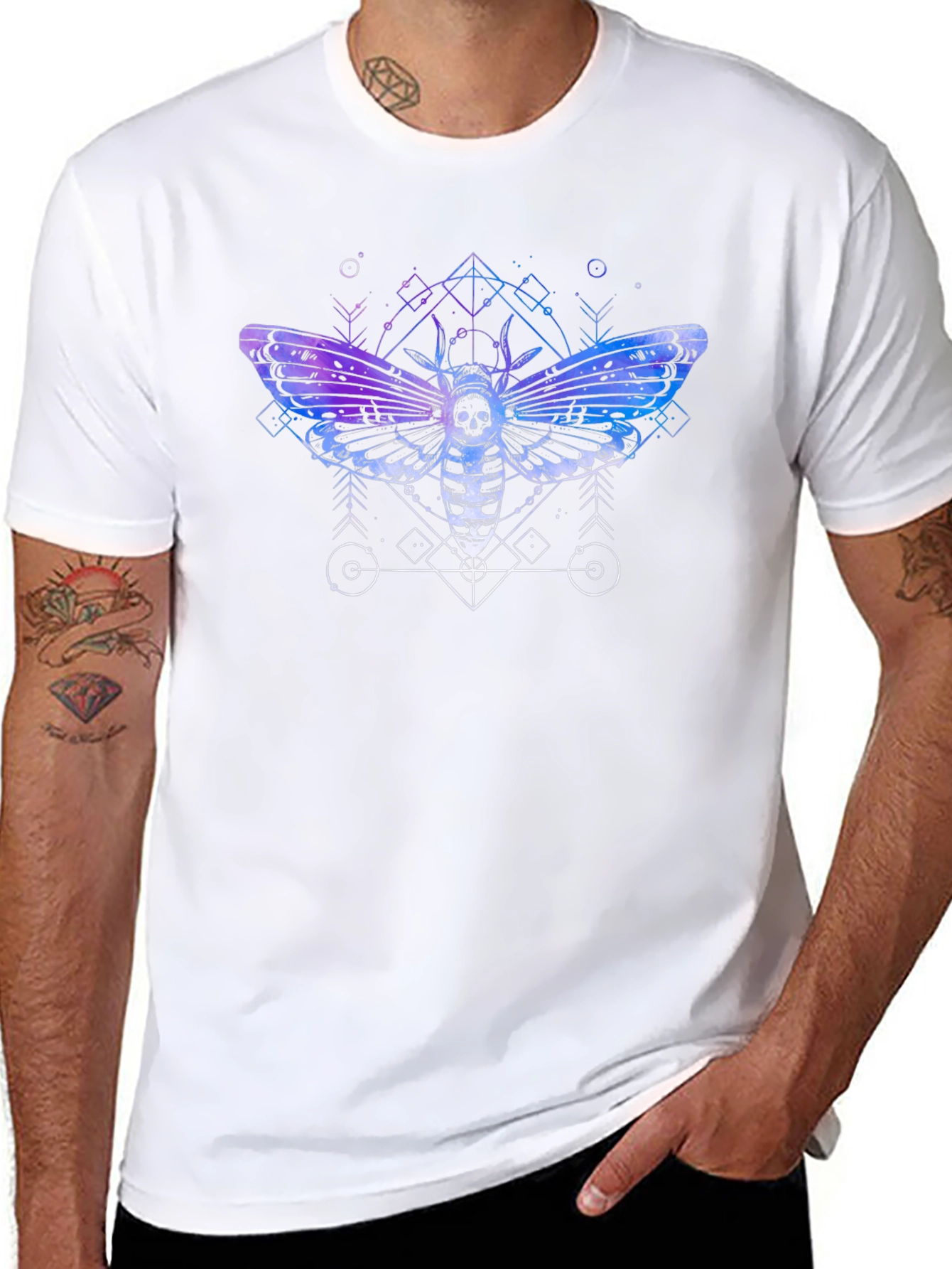 Death Head Moth Graphic T-Shirt - Black