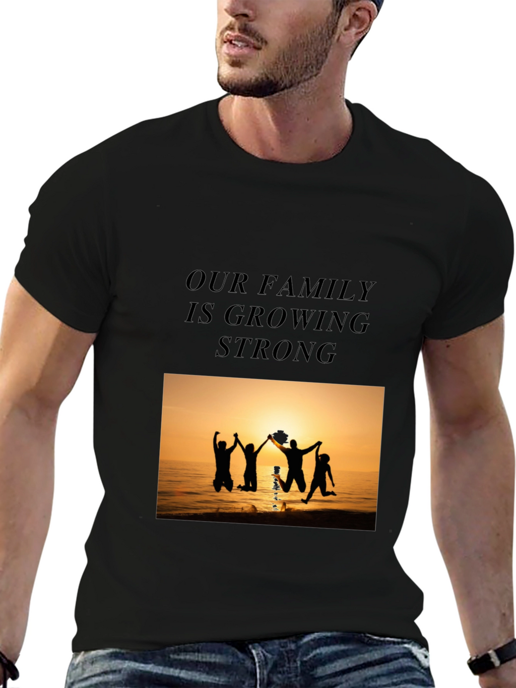 Family Strength Graphic Tee - Black