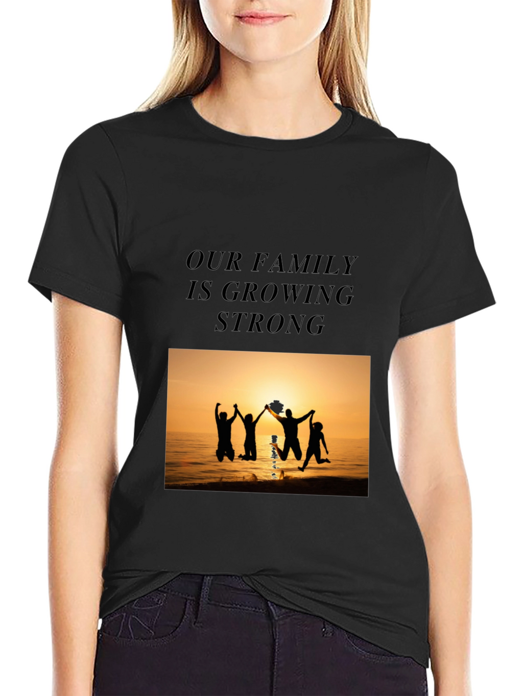 Family Strength Graphic Tee - Black