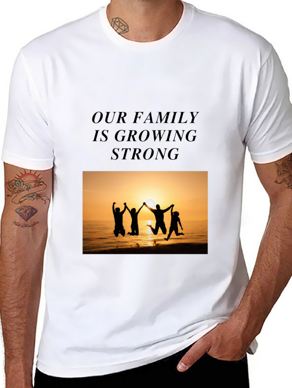 Family Strength Graphic Tee - Black