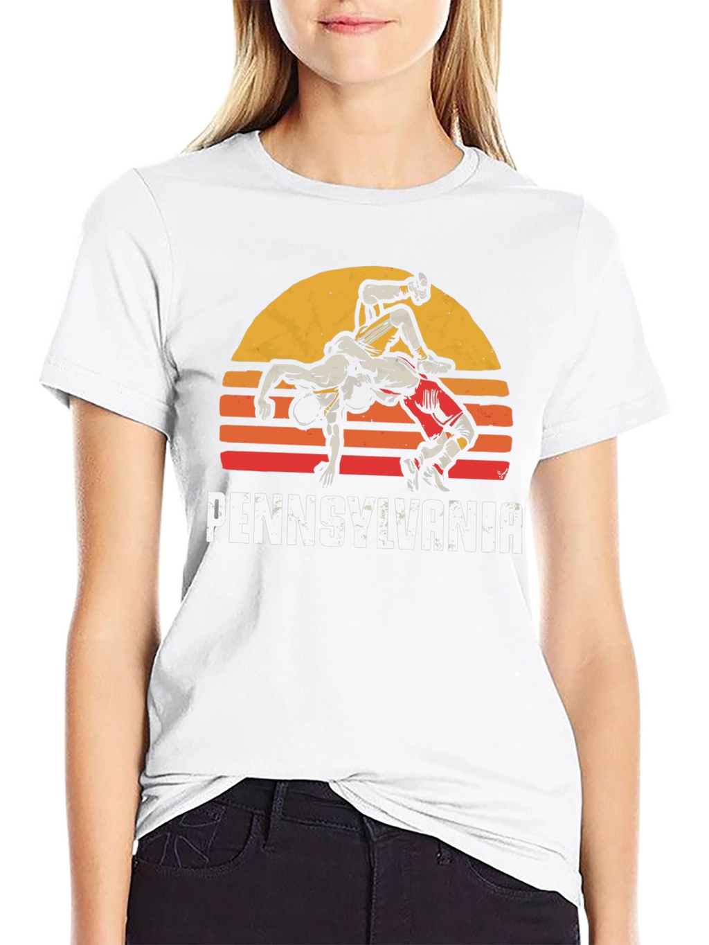 Pennsylvania Wrestling Retro Graphic T-Shirt