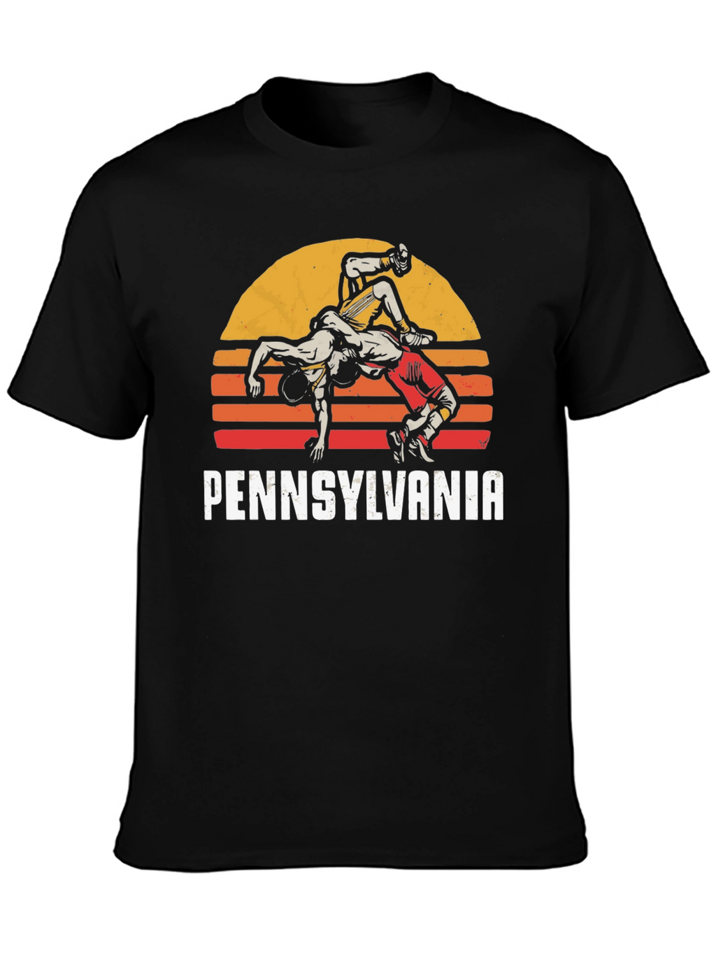 Pennsylvania Wrestling Retro Graphic T-Shirt