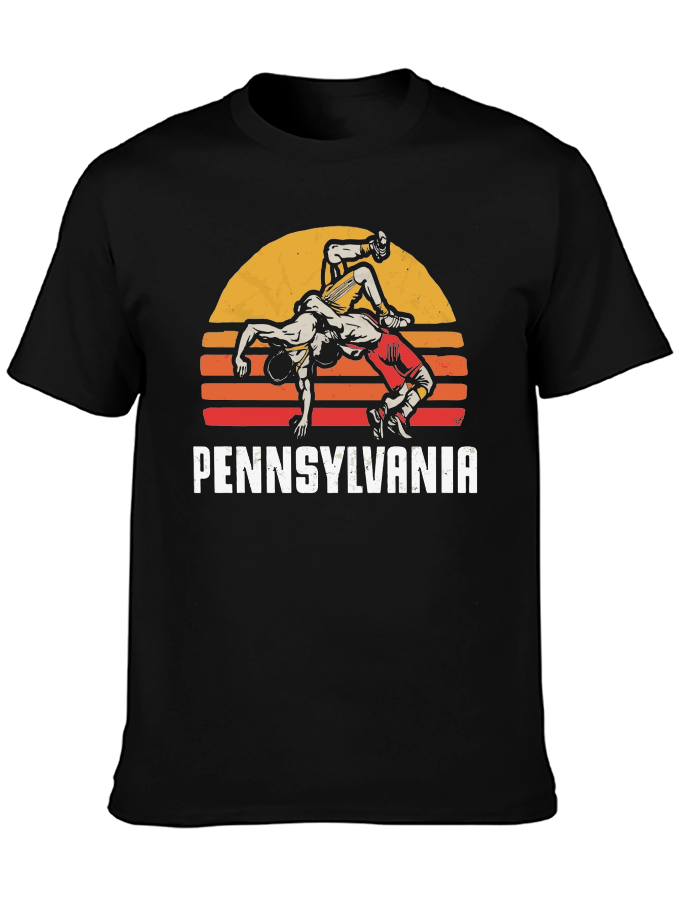 Pennsylvania Wrestling Retro Graphic T-Shirt