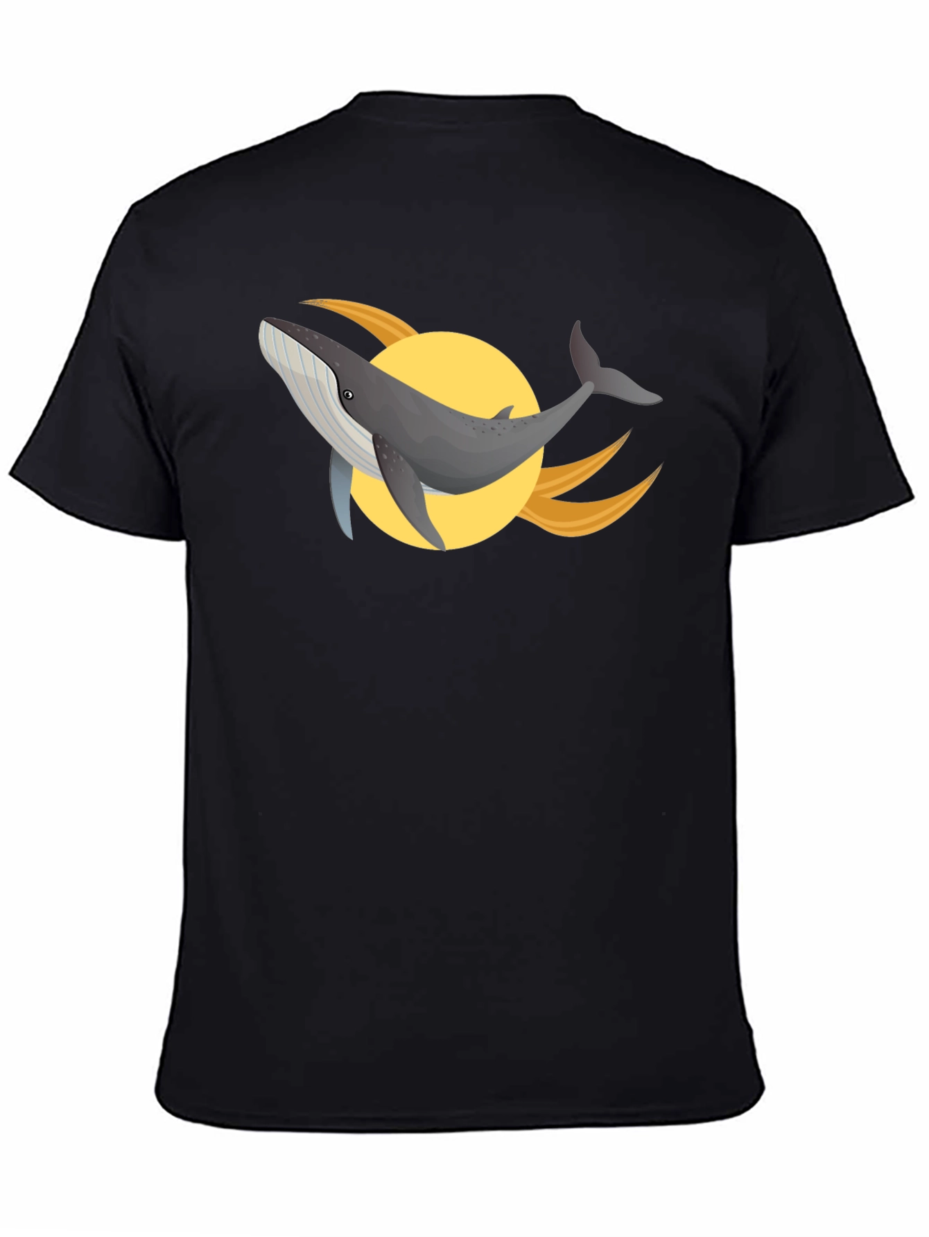 Whale Graphic Black T-Shirt