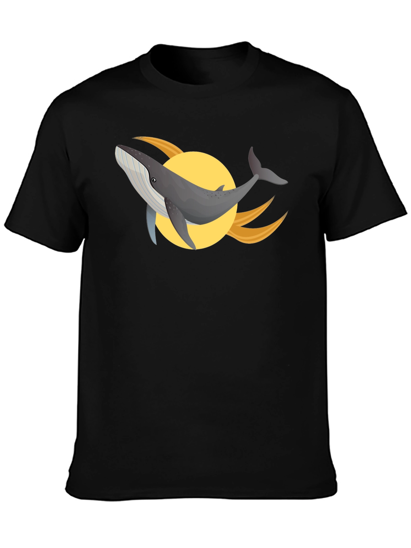 Whale Graphic Black T-Shirt