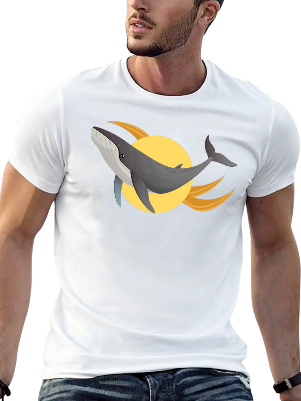 Whale Graphic Black T-Shirt