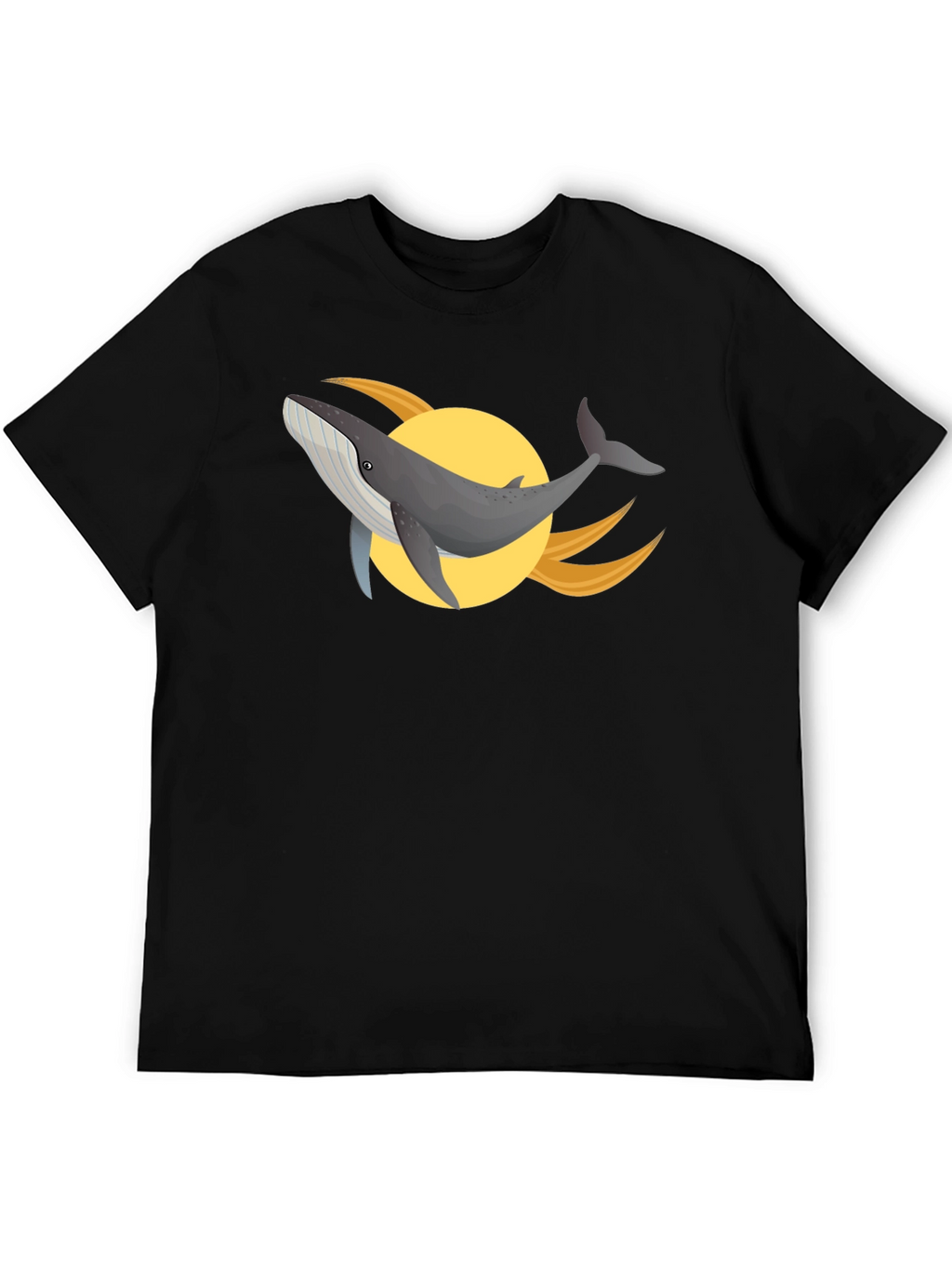 Whale Graphic Black T-Shirt