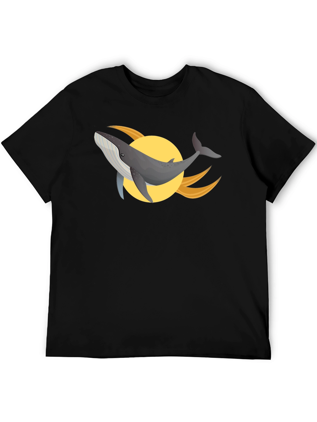 Whale Graphic Black T-Shirt