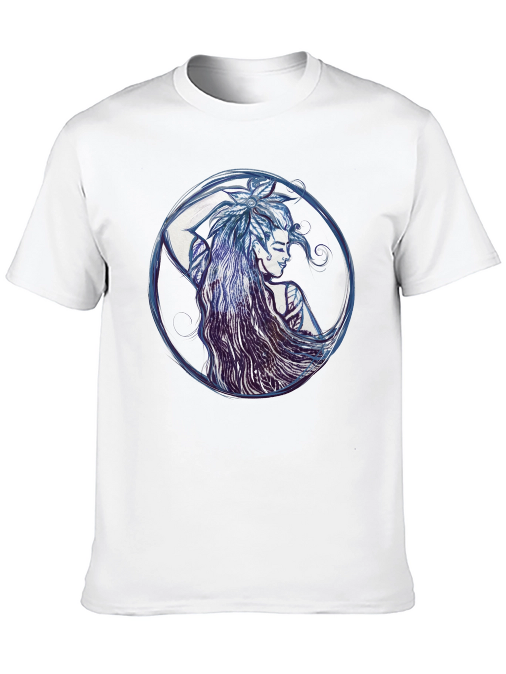Fantasy Elf Graphic Tee - Stylish Black T-Shirt
