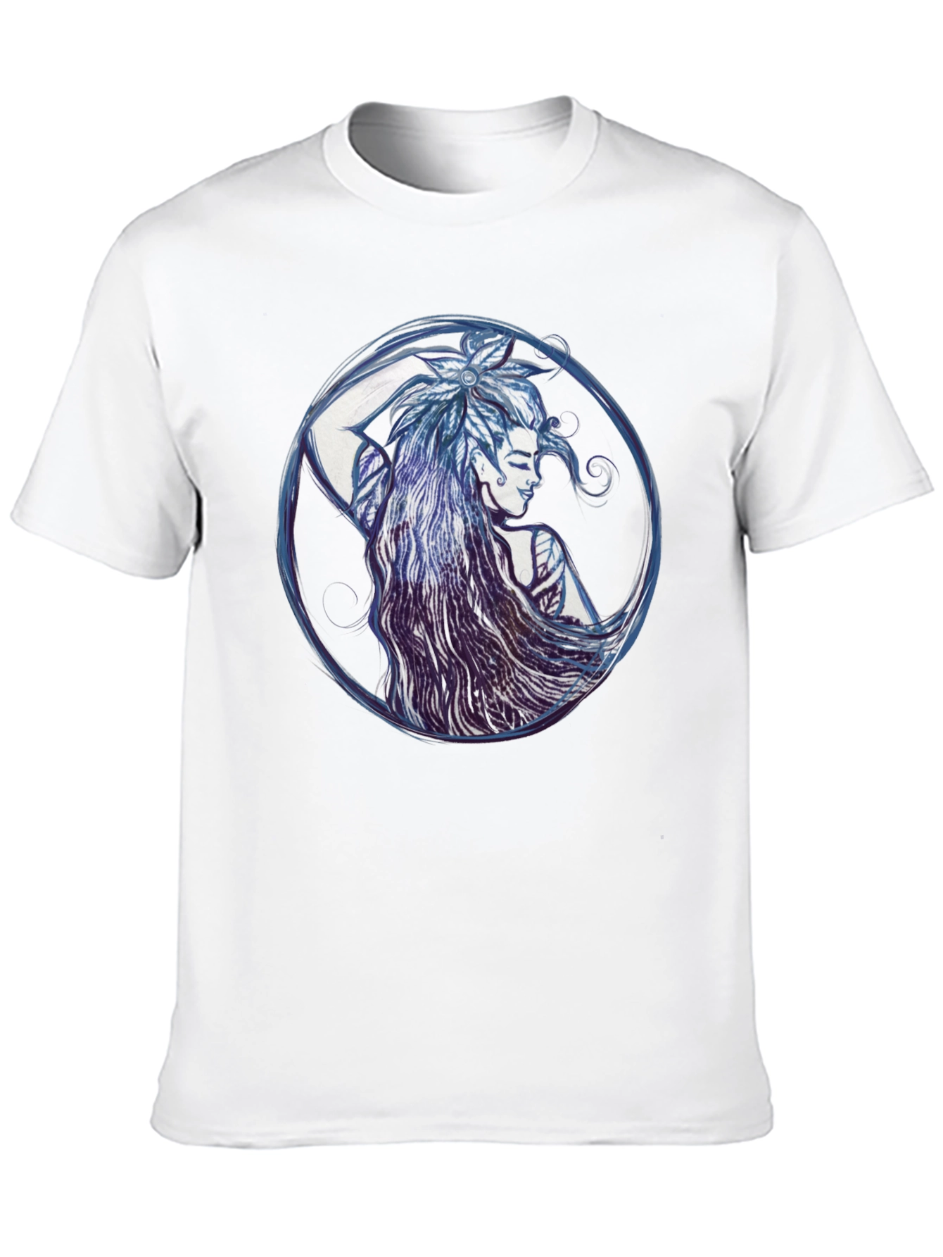 Fantasy Elf Graphic Tee - Stylish Black T-Shirt