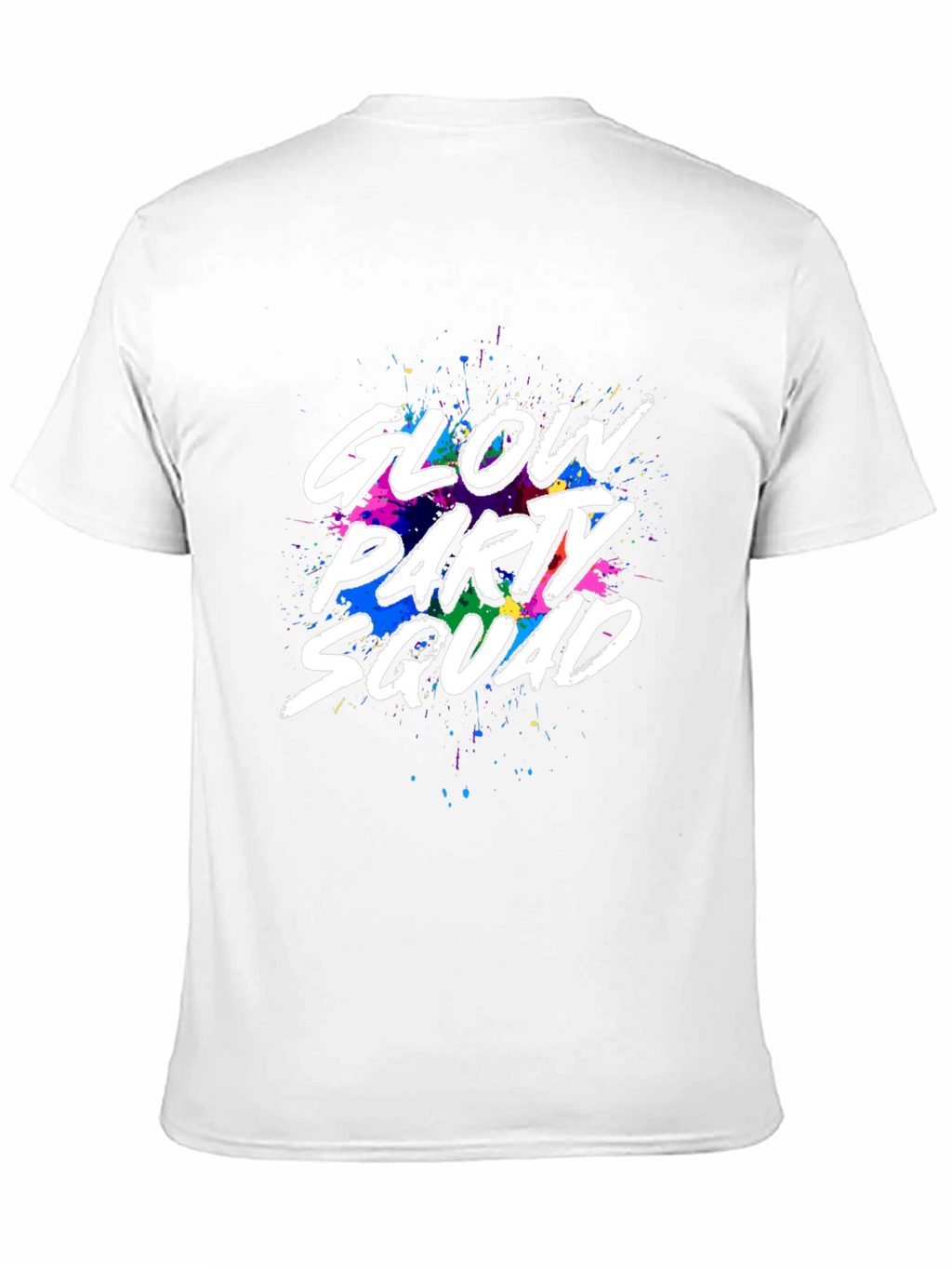 Glow Party Squad Black Crew Neck T-Shirt