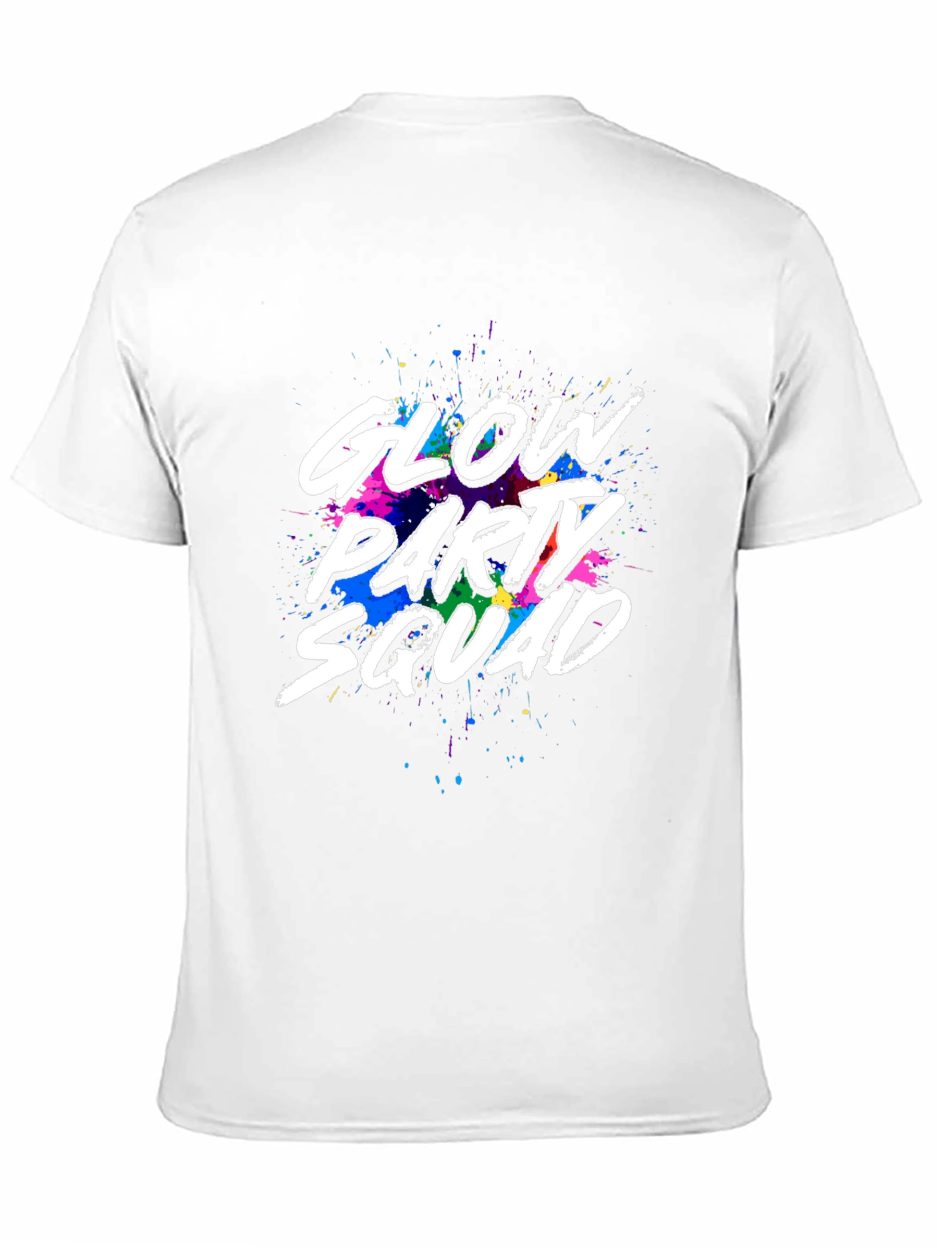 Glow Party Squad Black Crew Neck T-Shirt