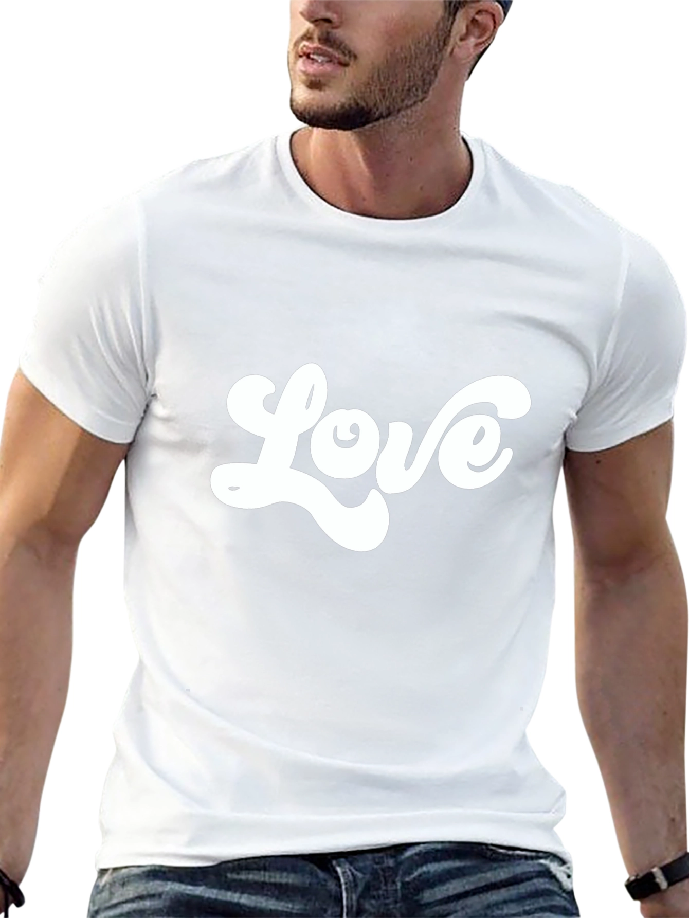 Retro Love Graphic Black T-Shirt