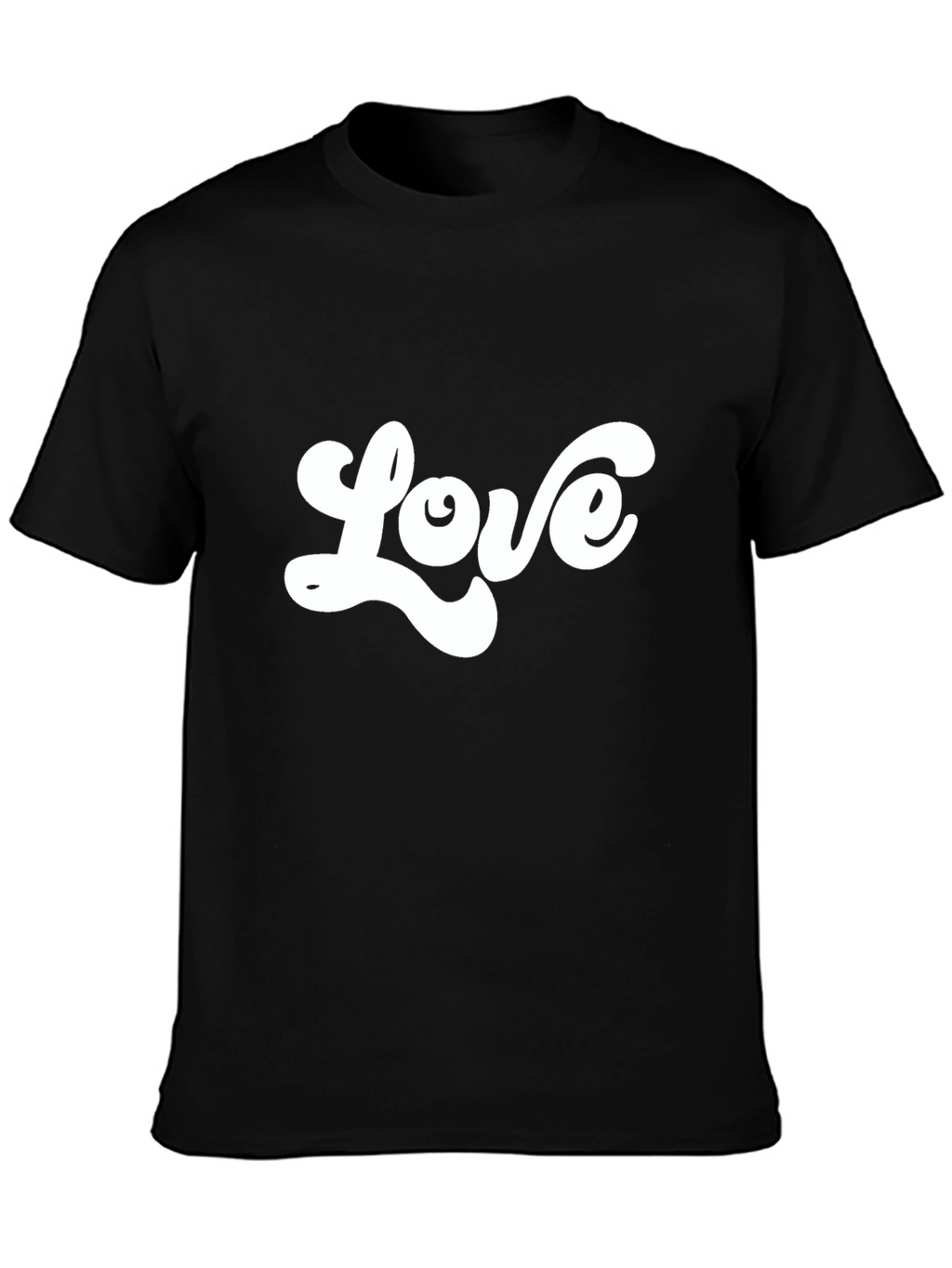 Retro Love Graphic Black T-Shirt